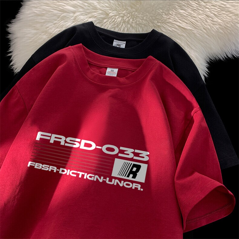 可设48小时发货支持抖音得物来样二开230克重磅美式短袖t恤MT348，男装T恤，电商A486-1