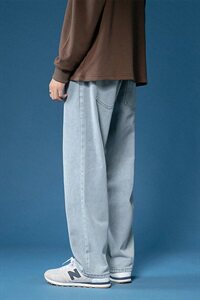 牛仔裤男宽松直筒2021新款秋冬潮流韩版牛仔长裤K601P50控68图片