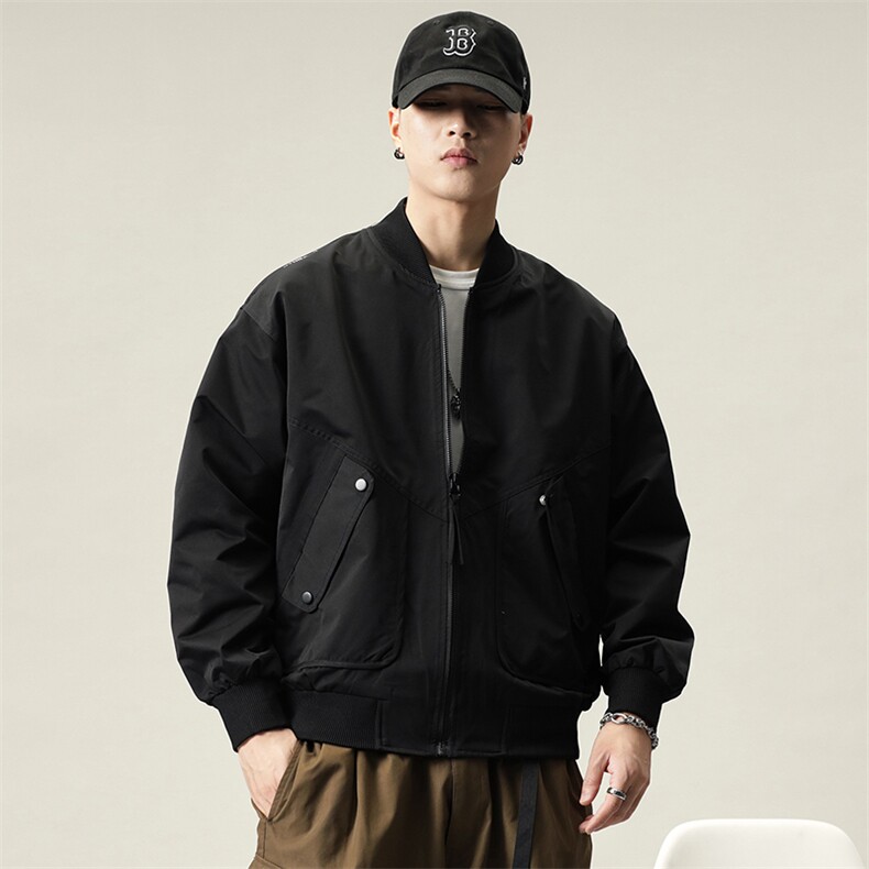 棒球服男春秋2025新款韩版休闲宽松潮牌工装夹克男DJ6005-P110,男装夹克,电商D215