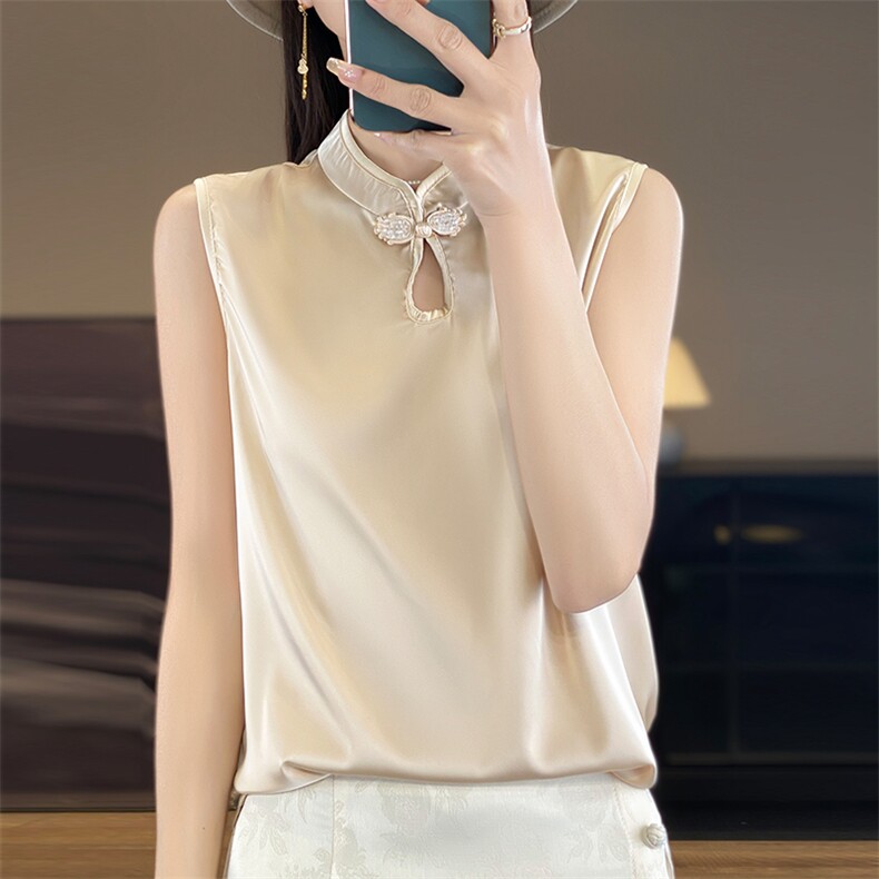 洋气外穿小衫显瘦百搭女内搭打底上衣立领衬衫,女装衬衫,绒宛羊绒