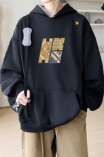 华棉春秋内景重磅情侣宽松连帽卫衣男潮牌外套WY00794/P45加绒P50，女装短外套，电商B316