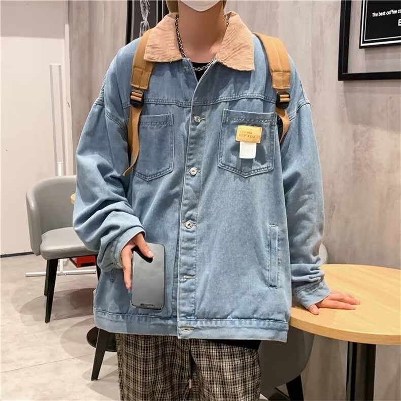 牛仔外套男春季日系少年感穿搭夹克春款ins潮牌高街衣服JK954-P68,男装夹克,星座1103-3