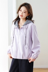 现货秒发2026春秋新款韩版连帽小香风学院派宽松大码小个子短外套，女装短外套，星宇服饰