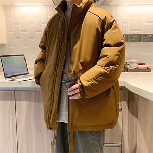 现货冬季美式休闲加厚雪山外套夹克立领纯色三防户外工装棉服图片