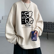 麂皮绒卫衣男大码重磅长袖t恤男JW81352-P35，男装卫衣，电商A040