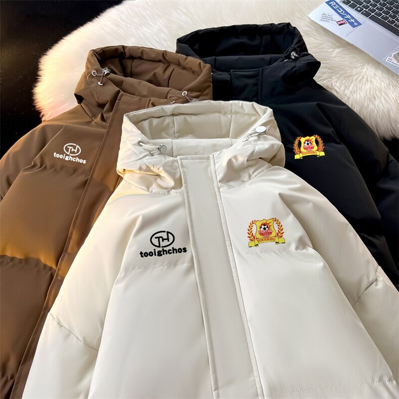 现货 抖音得物可供视频 三防加厚羽绒连帽棉衣外套面包棉服 85533图片