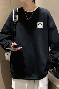 S6316-P28 秋季圆领卫衣男大码韩版宽松长袖外套图片
