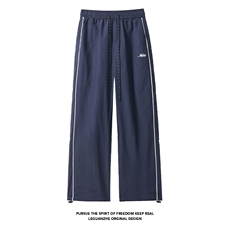 2025夏季新款白底拼接印花速干长裤M-5XLHK25074-P45，男装休闲裤，电商A022