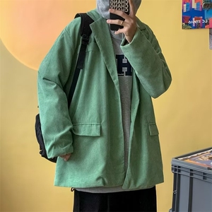 春秋潮牌英伦风灯芯绒西装男新款潮流宽松休闲西服外套 W5970-P51图片