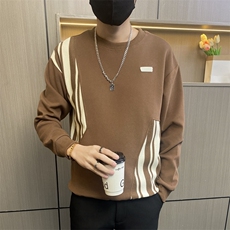 W3287-特P50社会小伙卫衣男男士撞色拼接个性长袖T恤潮流修身，男装T恤，电商D310B-1