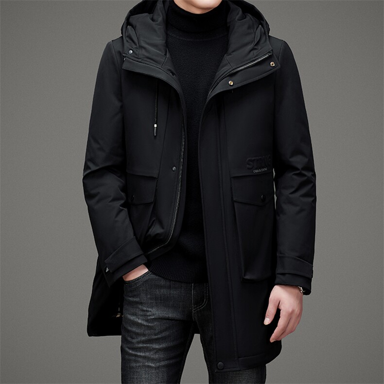 连帽羽绒男冬季保暖商务休闲外套中年爸爸男装羽绒服ZL7793-P300，男装羽绒服，电商B212（原钱塘6029）