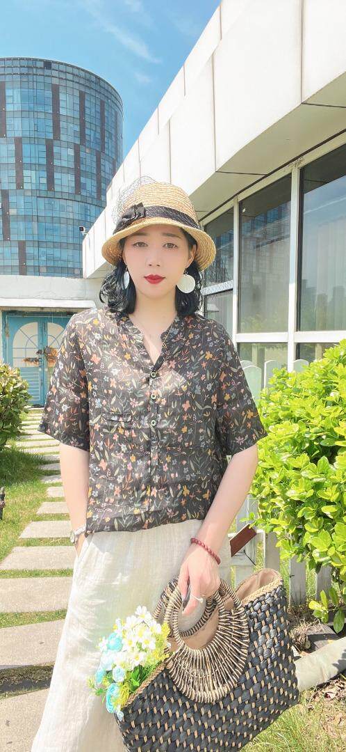 纯苎连衣裙小衫裤子裙子衬衣 时尚风 风淑女风休闲风，女装连衣裙，川哲