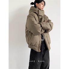 美式高领pu皮面棉服外套冬季宽松加厚保暖面包服-MY6010-网图，男装皮衣，星座1002-2
