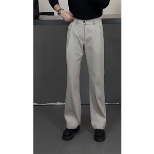 现货（量大从优)~春季褶皱垂感显瘦西装休闲长裤男K315 P45图片