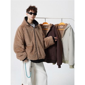 美式座山雕双面穿棉衣男女冬重磅加绒加厚棉服 P105图片