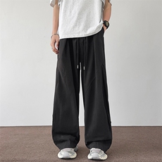 夏季简约宽松休闲裤男2024新款日系潮牌直筒工装裤现货K7840-P43，男装休闲裤，星座512-3