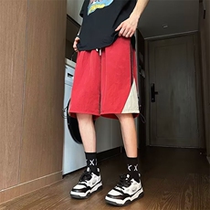 速干短裤男夏季薄款美式潮牌条纹撞色运动裤百搭潮流休闲五分裤，男装休闲裤，星座716-2