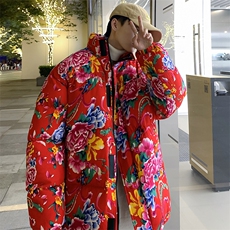 N02抖音品质东北大花棉衣外套保暖防寒面包服，男装棉衣，星座115A(原星座507）