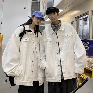2025春季港风情侣不一样印花牛仔夹克外套男JK567-P6588图片