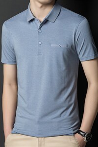 夏季新款男士翻领短袖t恤中年有领男装上衣服休闲POLO衫图片