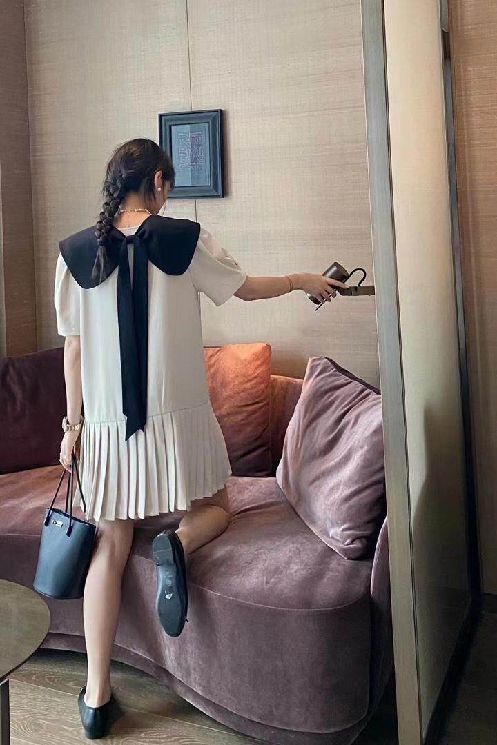 欧货同款蝴蝶结连衣裙，前后两穿，女装连衣裙，玩美