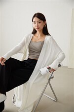 《现货》简约冰丝针织长款开衫，其它，M&VC