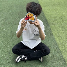万针全刺绣工艺抖音得物高品质260克重磅纯棉双纱美式高街短袖T恤，男装T恤，电商A486