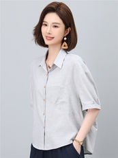 2026夏秋季时尚简约大方气质优雅显瘦休闲潮流千鸟格上衣，女装衬衫，独衣靓