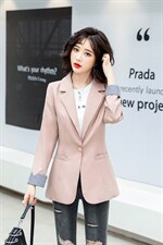 薄款一粒扣纯色时尚气质职业装韩版简约西装2024，女装西装，一安秀