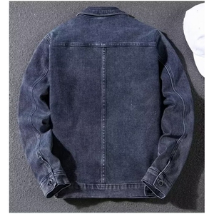 1506-1/JY80401/P44个性贴布口袋时尚潮流牛仔衬衫男士长袖衬衣图片