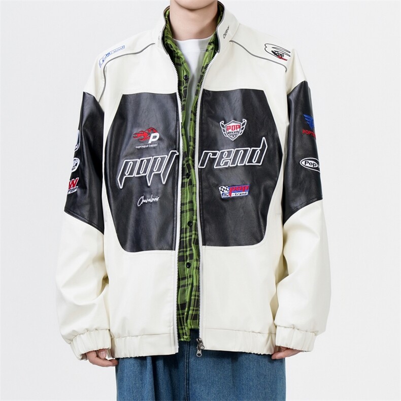个性拼接皮衣机车服JK2168-P100,男装皮衣,星座210-1