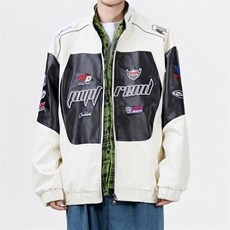 个性拼接皮衣机车服JK2168-P100，男装皮衣，星座210-1