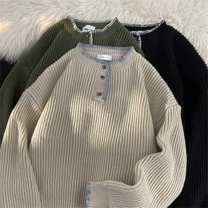 1506-1/MM4661高品质/P40新款氛围针织衫男女小众设计感慵懒毛衣图片