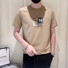 社会小伙2025新款夏季短袖T恤男士印花半袖A313-1-5816-P4868，男装T恤，电商A313-1