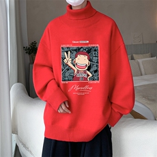 8XL高领毛衣男大码胖子堆堆领打底羊毛衫GM45392-P45加绒款-P65，男装T恤，电商A040