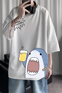 Q11137-P30 春夏季七分袖t恤男大码五分袖男短袖中袖图片