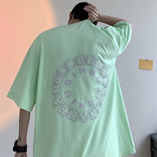 潮创意字母美式街头短袖T恤男夏季休闲宽松短袖A071-9012-P30，男装T恤，电商A071