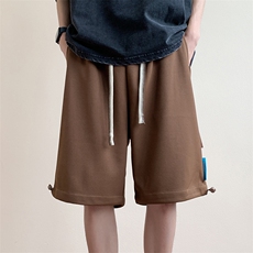 新款五分短裤撞色织唛标港风休闲百搭短裤CK2408-P27控48，男装牛仔裤，星座717