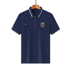 高档短袖T恤男翻领刺绣上衣服夏季中年男士休闲纯色半袖Polo衫潮，男装T恤，电商B212（原钱塘6029）