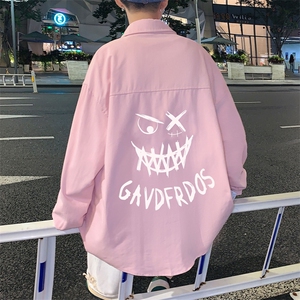 春季长袖衬衫男宽松港风衬衣男外套男CSCS284-P35图片