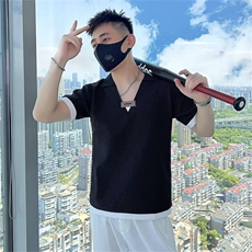 圆领黑白T恤上衣短袖撞色原版质量M-3XLT139，男装T恤，星座1116A-2（原606A-1）