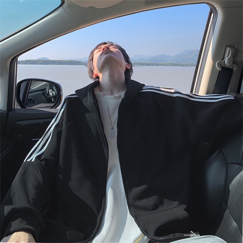 抖音得物重磅全棉二开支持退换360克双拉头拉链连帽卫衣开衫CM19,男装卫衣,电商A486
