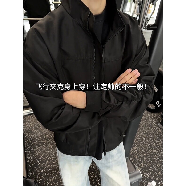 【网图慎用】春季教练飞行员夹克男短款廓形外套5Q4040-TP35控68，男装夹克，电商A102