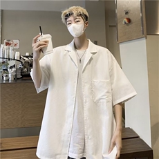短袖衬衫男夏季潮牌潮流痞帅半袖W2213P36，男装衬衫，星座1116-2