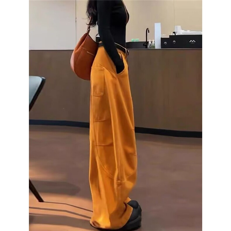 网络图现货美式抽绳设计感高腰直筒大码阔腿拖地裤JG015-P56,男装休闲裤,星座715-7