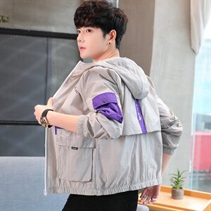 工装外套夏季薄款韩版14帅气13初中15男孩防晒衣16岁F919图片