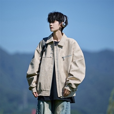 JK8868-P852025秋季新款PU皮夹克美式翻领外套控158，男装夹克，星座109
