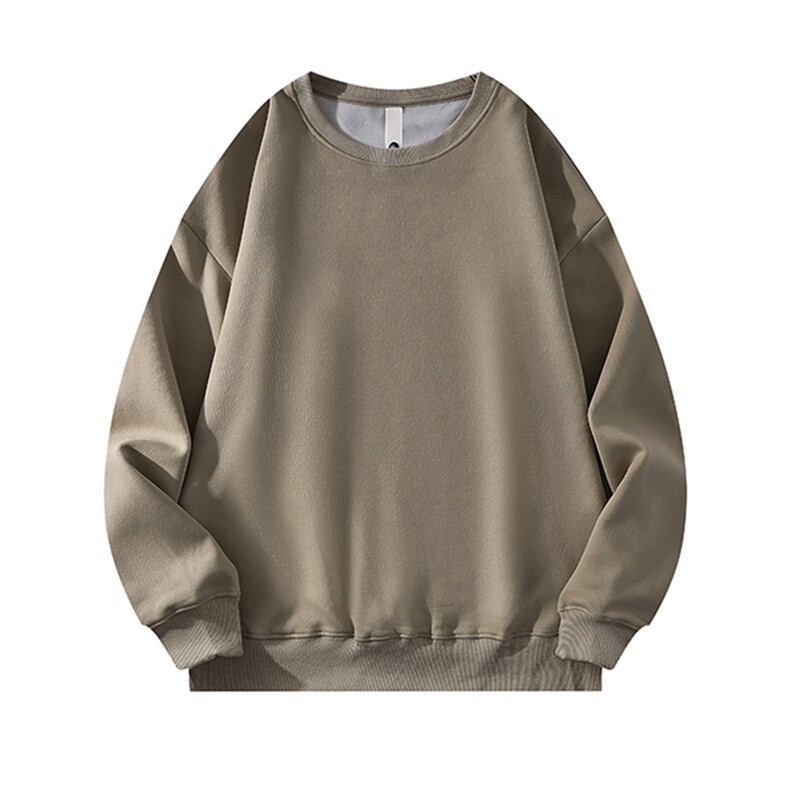 抖音得物高品质二开支持退换25秋冬全棉宽松圆领纯色卫衣HM07，男装卫衣，电商A486