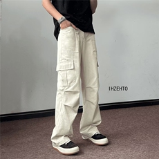 24新款宽松休闲工装裤韩版潮流百搭直筒长裤-MK179-网络图，男装工装外套，星座1002-2