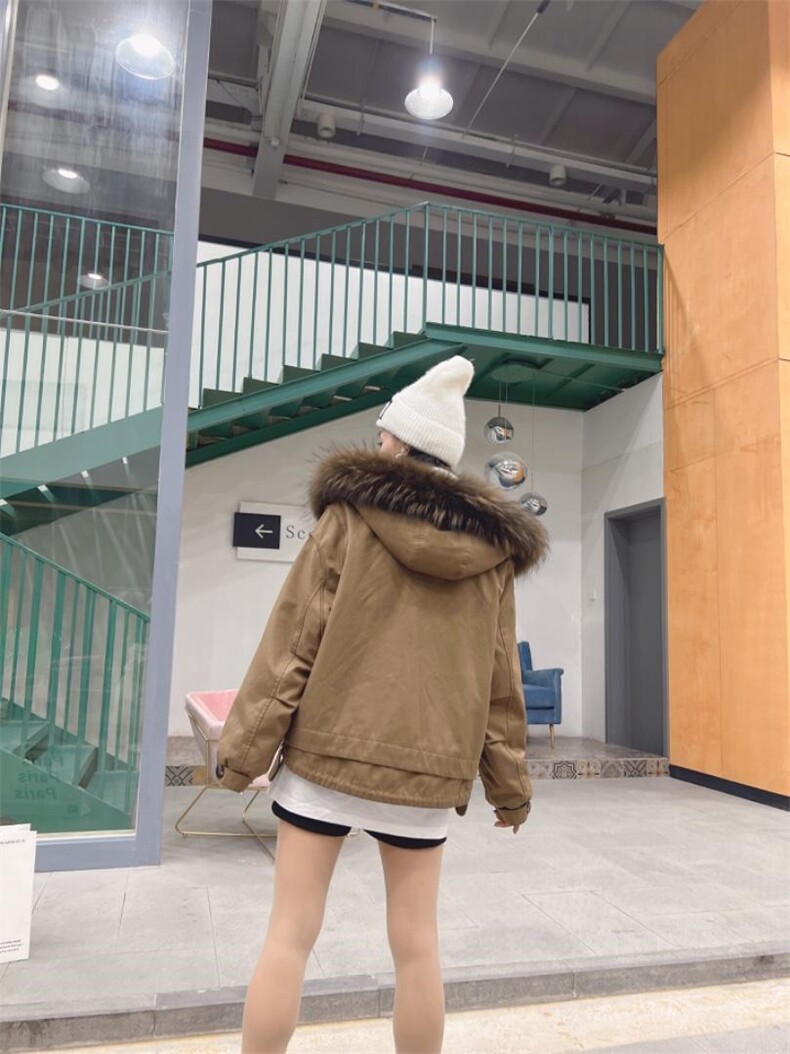 爆版大毛领派克服外套好卖排单款，其它，金地雪